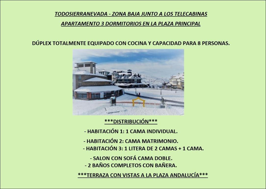 Ski & Snow Apartmentos By Todosierranevada - Plaza Principal Junto A Los Telecabinas Sierra Nevada Extérieur photo